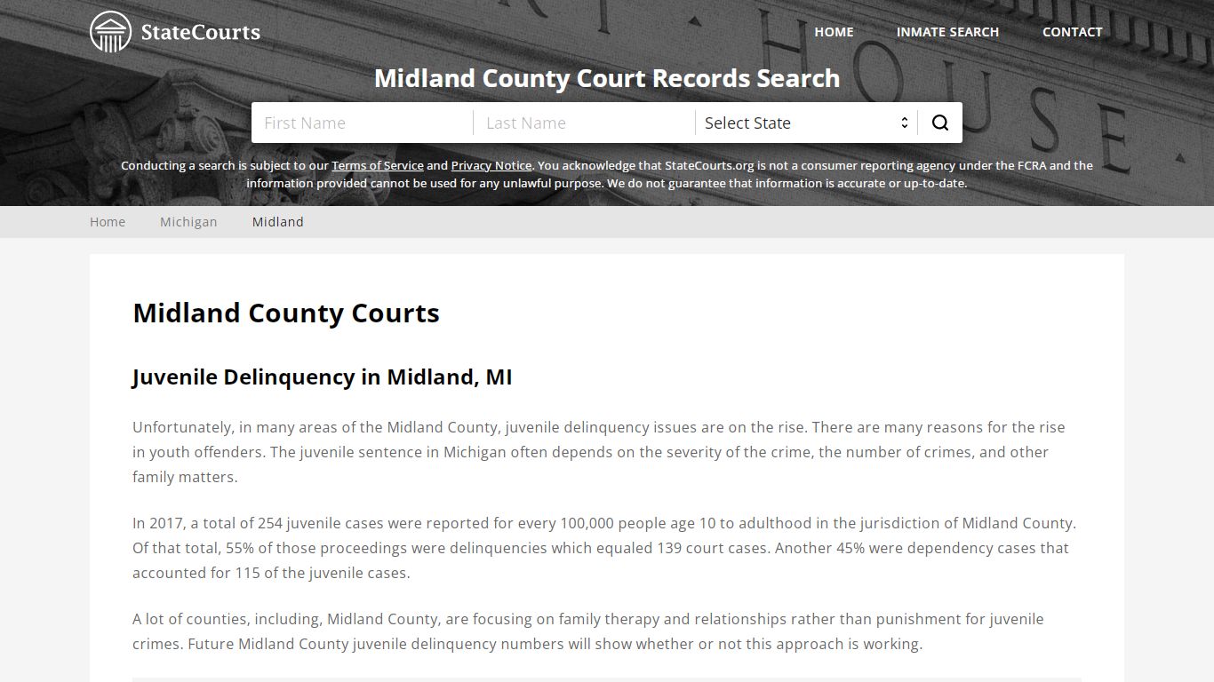 Midland County, MI Courts - Records & Cases - StateCourts